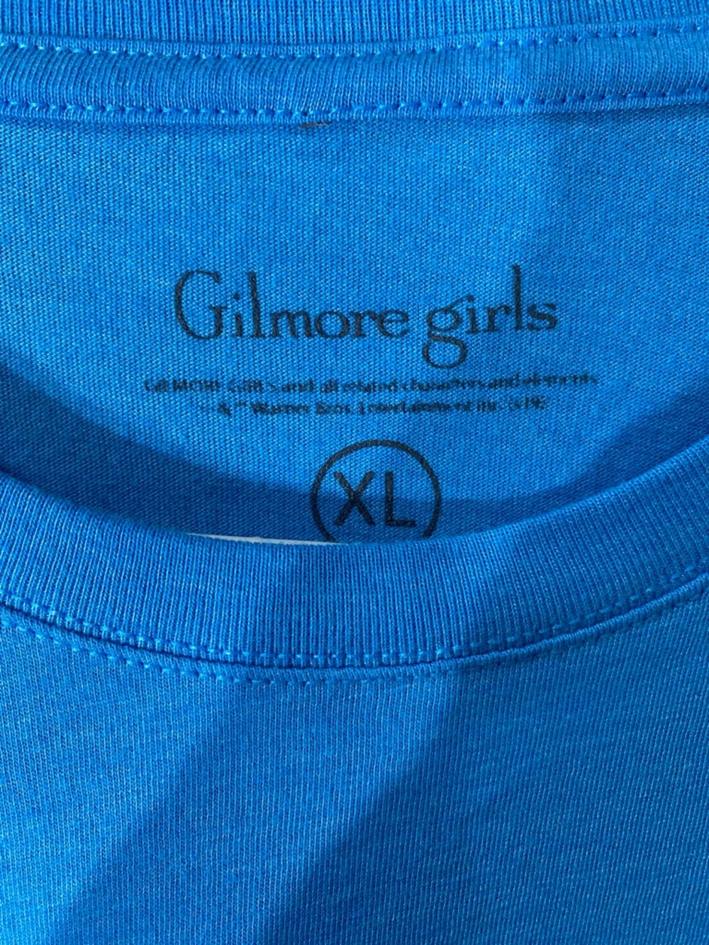 Gilmore girls T-shirt, Blue Graphic Tee with Floral Heart Graphic - Picture 2 of 7
